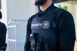 Security officer in tactical vest
